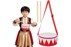 VICASKY Snare Drum for Kids, Snare Drum with Drumsticks and Strap Children Percussion Musical Instrument for Kids Encourages Rhythm and Coordination Skills