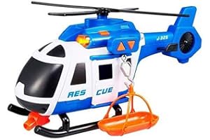 CYP BRAND Teamsterz 1416393 Light and Sound Rescue Helicopter Toy, 3-6 Years