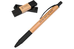 ‎FREUDESTIFTEREI Freudestifterei Ich bin stolz auf dich! - Bambus Kugelschreiber mit Gravur in Geschenk-Box | Kuli Stift | Prüfung Schule Studium Erfolg | Nachhaltig Ökologisch Öko Holz (schwarz)