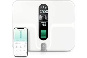 Etekcity WiFi Body Fat Scales, Smart Scales for People with Body Fat and Muscle Mass, Digital Personal Scales for Body Fat, Extra Large Surface with USB Charging Cable, Monitors 13 Body Values, 180 kg
