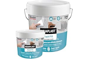 PEBOLD AGUAPLAST RAPID FILL KG.1 PASTA - Stucco in pasta effetto intonaco, verniciabile in 30 min, ideale per chiusura fori, buchi e crepe