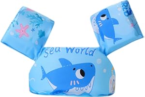 GGEROU Toddler Swim Vest，Kids Water Wings Arm Floaties for 30-50 Pounds,Infant Safety Swim Aid Jumper Inflatable,Swim Arm Bands,Float Sleeves Swimming Armbands for Sea/Pool/Beach/Training