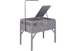 X-ZONE PET Tortoise Enclosure with Lamp Holder Raised Detachable Legs, Indoor Tortoises House for Suit Outdoor Small Reptile Animals - Weatherproof…