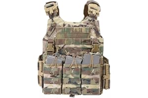 SINAIRSOFT Gilet tattico a sgancio rapido, regolabile, leggero, per softair, MOLLE, per allenamento attività all'aperto