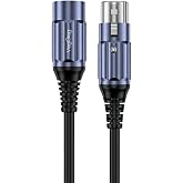VegGieg XLR Erkek Dişi Profesyonel Mikrofon Kablosu Hi-Fi Ses Kalitesi OFC Bakır Enstr&uuml;man Ses Kablosu 3 Metre