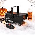 Sparklers Club Machine à Fumée 400W avec Liquide 1L, Halloween DJ | Débit 70 m³/min, Réservoir 0,3 L, Chauffe 3 min, Télécommande Filaire - Pour Soirée, DJ, Fête, Événement, Halloween