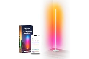 ‎NANOLEAF Nanoleaf Matter Smart Stehlampe Weiß, RGB IC LED Floor Lamp Dimmbar, Musik Sync, Dynamische Gradient Szenen, 1700lm, App & Sprachsteuerung (Funktion mit Alexa, Apple), Schlafzimmer Gaming Deko