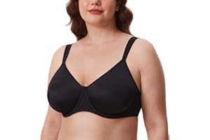 DELIMIRA Femme Soutien Gorge Minimiseur Grande Taille avec Armature Maintien Tasse Lisse