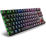 Sharkoon PureWriter RGB TKL Mechanische Low Profile-Tastatur (RGB Beleuchtung, rote Schalter, flache Tasten, Tenkeyless, Bele
