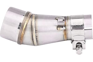 Tuyau de Silencieux d'Echappement, Keenso Embout de Tuyau d'Echappement Intermédiaire Tuyau de Liaison d'Echappement de Moto à Emboîtement du Connecteur d'Adaptateur