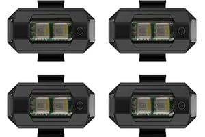 WANGCL 7 Colours USB Charging Drone Strobe Signal Flash Light Adjustable Strobe Lights Emergency Night Light for RC Car Motorcycle Aircraft（4pcs）