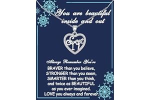 BNQL Sweet 17 Birthday Gifts for Her 17th Birthday Necklace Gifts for 17 Year Old Girls Jewelry Inspirational Birthday Gift