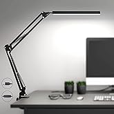 SKYLEO Lámpara Escritorio LED - Flexo LED Escritorio Potente con clip - Protección ocular Lampara - 3 modos de luz X 10 nivel
