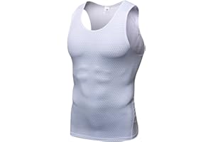 Yuerlian Men’s Running Vests, Breathable Sleeveless Tops, Comfortable Sports Gym Tank Top for Men with Compression Fit