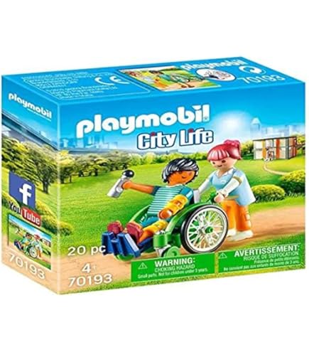 Lot Playmobil Ambulance 3925 + Fauteuil Roulant 4407 - Occasion, Univers Playmobil