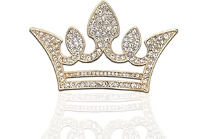 ERHUO Spilla della corona,Spilla della corona della perla,Spille della corona per le donne,Pin della spilla,Spille della corona di cristallo trasparente per le donne per