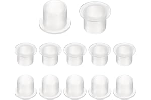 QUARKZMAN 12 Stück Flanschbuchsen Kunststoff Gleitlager ID 10,1mm x OD 12mm x Länge 11mm Nylonbuchsen, Weiß