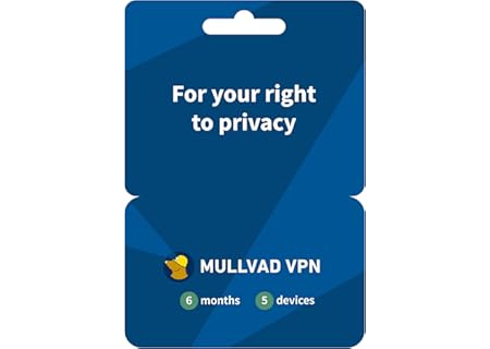 Mullvad VPN Software Card 2022 | 6 månaders prenumeration för 5… - Amazon Deal & Rabatt