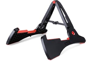 JUAREZ Premium Foldable Guitar Stand – Compact, Lightweight (288 g), ABS Build with Silicone Padding – Fits Acoustic, Electric, Bass, Mandolin, Black