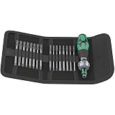 Wera 05051041001 Kraftform Kompakt 60 RA, Farklı U&ccedil; &Ccedil;eşitleri ile El Tornavidası, in&ccedil; Tipi, 17 Par&ccedil;a, renk