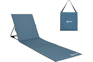 Homecall Beach mat polyester backrest adjustable blue
