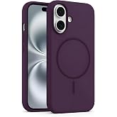 Coverzone İphone 16 Plus ile Uyumlu Kadife İ&ccedil; Y&uuml;zeyli Premium Silikon Kılıf MagSafe ile Uyumlu Kablosuz Şarj Destekli Darbe E