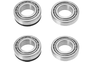 Create idea 2 Set Fits for 1'' Axles Trailer Wheel Hub Steel Bearings Kit 50.3mm X25.3mm 2 44643/2 44643L/44610 (2x with Sealing Ring and 2x without Sealing Ring)