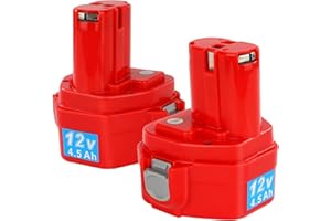 YOOKOTO 2 Stück 4500mAh NI-Mh Ersatzakku für Makita 12V Akku 1222 1220 1233 1234 1235 1235B 1235F 1050D 4013D PA12 für Makita Werkzeug Ersatzakku