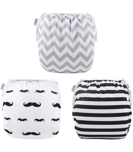 Reusable Swim Nappy - Waves & Whales - Tinker Tot Baby