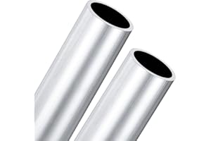 M METERXITY 2-Pack 100mm Tubo Redondo de Aluminio 6063, 29mm ID 35mm OD Tubo de Aluminio sin Costuras para Construcción/Mecanizado/Manualidades Diy, Tubo Metálico Recto [1.14"x1.38"x4"]