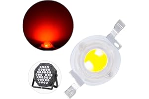 LEDWEKEI Lot de 20 ampoules LED rouges 1 W pour lampes de scène LED