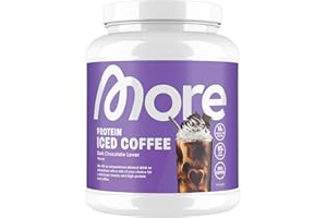 ‎MORE NUTRITION MORE Protein Iced Coffee, 500g, Dark Chocolate Lover, Eiskaffee mit wertvollen Proteinen, wenig Zucker und Fett - made in Germany