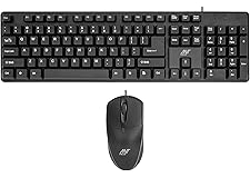 Ant Value FKBRI02 / Spill-Resistant, Silent Keys, DPI Mouse &KB Combo Wired Desktop KB  (Black)