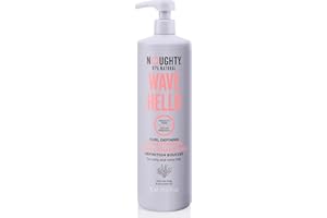 Noughty 97% Natural Wave Hello Curl Defining Conditioner, to Condition, Soften and Define Curls with Sea Kelp Extract and Avocado Oil, Sulphate Free Vegan Haircare 1L