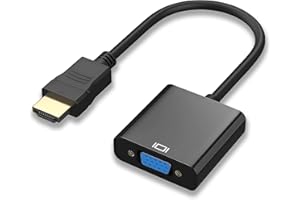 YLK Adaptateur HDMI à VGA, 1080p 60Hz HDMI à VGA Conventeur pour PC, Ordinateur Portable, HDTV, Projecteur, Ordinateur, Xbox, Moniter