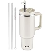 MILTON Malmo 1200 Thermosteel Double Wall Vacuum Insulated Stainless Steel Water Tumbler with Handle 1100ml,Travel Mug with S