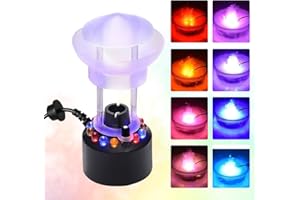 Vmxlso Maquina de Humo Halloween, 12 Luces LED Maquina de Niebla Halloween, Maquina Niebla Halloween, Maquina de Humo Caldero Halloween con Protector contra Salpicaduras Extraíble para Estanque