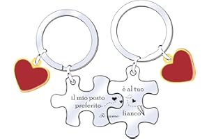MNBVBV Regali di Coppia Portachiavi Regalo di San Valentino Coppia San Valentino Regalo di Compleanno Idee Regali Anniversario per Lui/per Lei