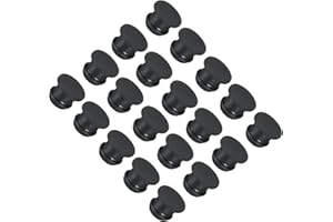 sourcing map Silicone Snap in Locking Hole Plugs Rubber Panel Seal Cover Flush Type Panel Round for Kitchen Rubber Bulkheads Waterproof Sealing Plugs 10mm/0.39 Inch Diameter Black,Pack of 20