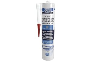 GEB Speciellt vattentätt kit för pool, grå 290 ml, för limning och reparation av poolelement, kakel, mosaik, margella, projektor, avlopp