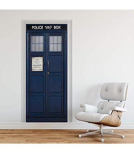 Autocollant De Porte En Vinyle Imprim Dr Who The Tardis 200