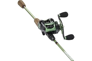 One Bass Fishing Rods Combos, 30-Ton Carbon Fiber Blanks Casting Rods,8.1:1 Gear Ratio Fishing Reel, 2-Piece Baitcasting Combo with Rubber Cork Handle