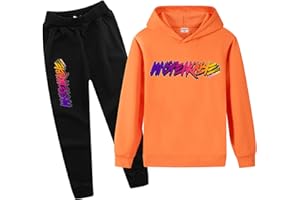 HodarSun Boys Girls Tracksuit Hoodie Sweatshirt and Pants 2pcs Sets Youtube Gamer Pullover Cartoon Print Clothes Age 2-13 Years