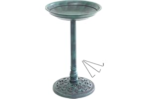 Oypla Traditional Ornamental Garden Pedestal Bird Bath Outdoor Water