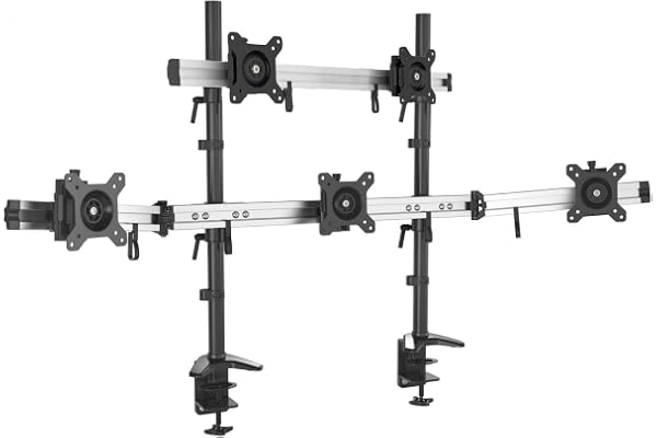 HFTEK MP235C-N Support de Bureau pour Cinq Moniteur écran 15'' - 27'' Pouces avec VESA 75/100