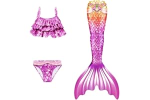 NAITOKE Coda di Sirena con Bikini per Bambina Set Bikini