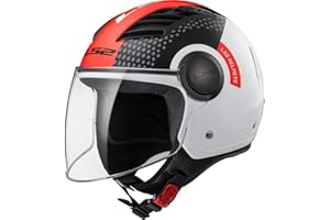 LS2 Kask motocyklowy of562 Airflow, Condor, noir blanc rouge, XL