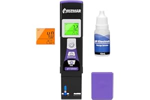 UIUZMAR Misuratore di pH Piscina, Tester di pH Acqua Elettronico con Display a Colori per Idroponica, Acquario, Misura il Valore del pH dell'acqua Potabile, Jacuzzi, Liquido