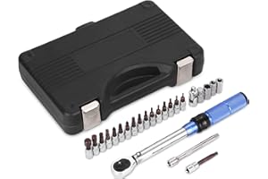 SOBEAU Chiave Dinamometrica,2-24N.m 1/4, Moto&Bici, Precisione Errore ±3%, Con Adattatore Da 1/4 a 3/8, Set Da 24 Pezzi