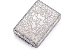 RWXCOW Papierośnica w pudełku srebrna, wysokiej jakości metal, na 14 papierosów, normalny rozmiar, produkt Peaky Blinders Merchandise